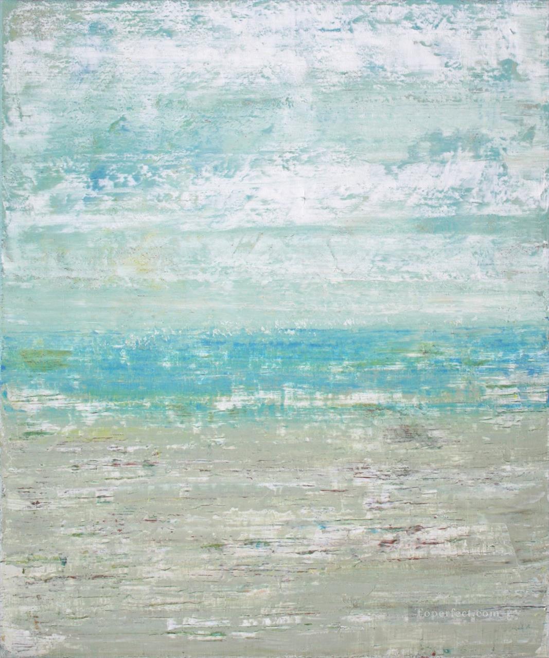 Paisaje marino abstracto de arena y mar Pintura al óleo